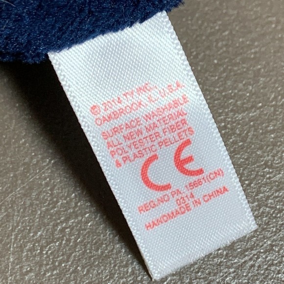 TY Beanie Babies Ballz New England Patriots Plush Keychain Backpack Clip Fob 5" - Picture 9 of 9